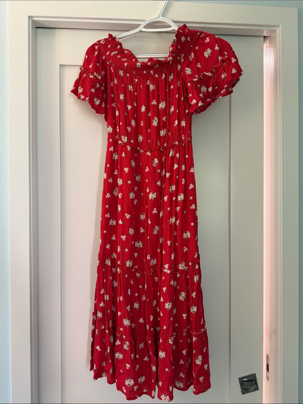 one clothing Red Floral Midi Dress